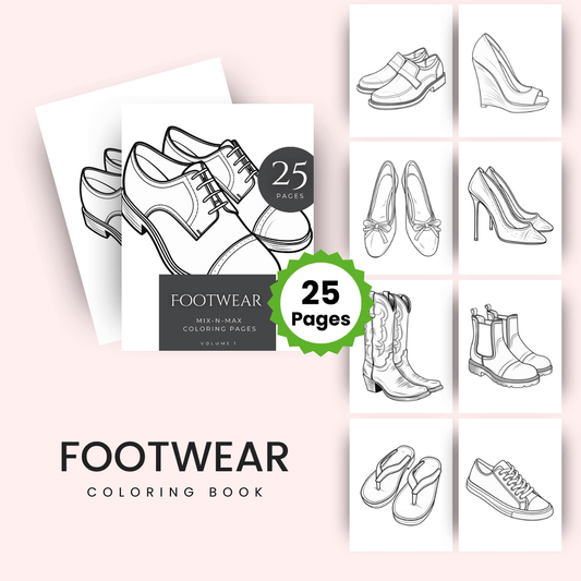 Footwear Coloring Book