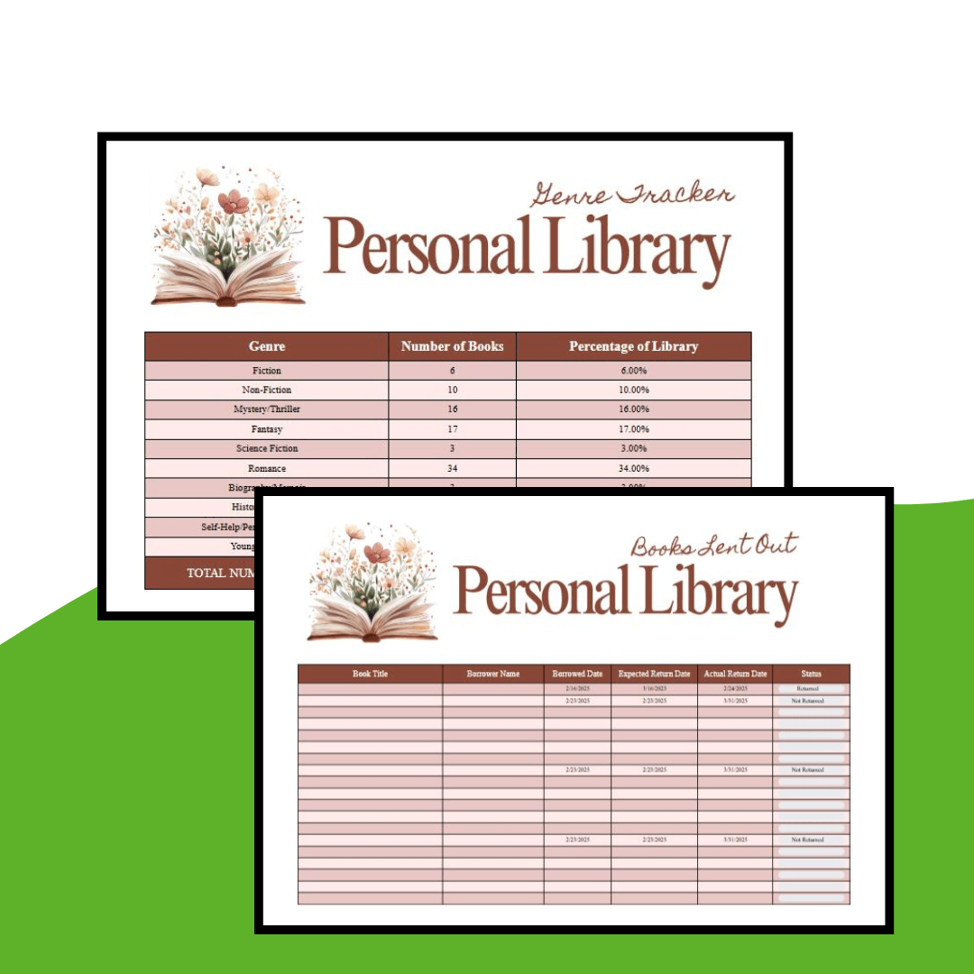 Genre Tracker And Books Lent Out