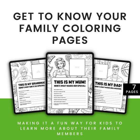 Get To Know Your Family Coloring Pages