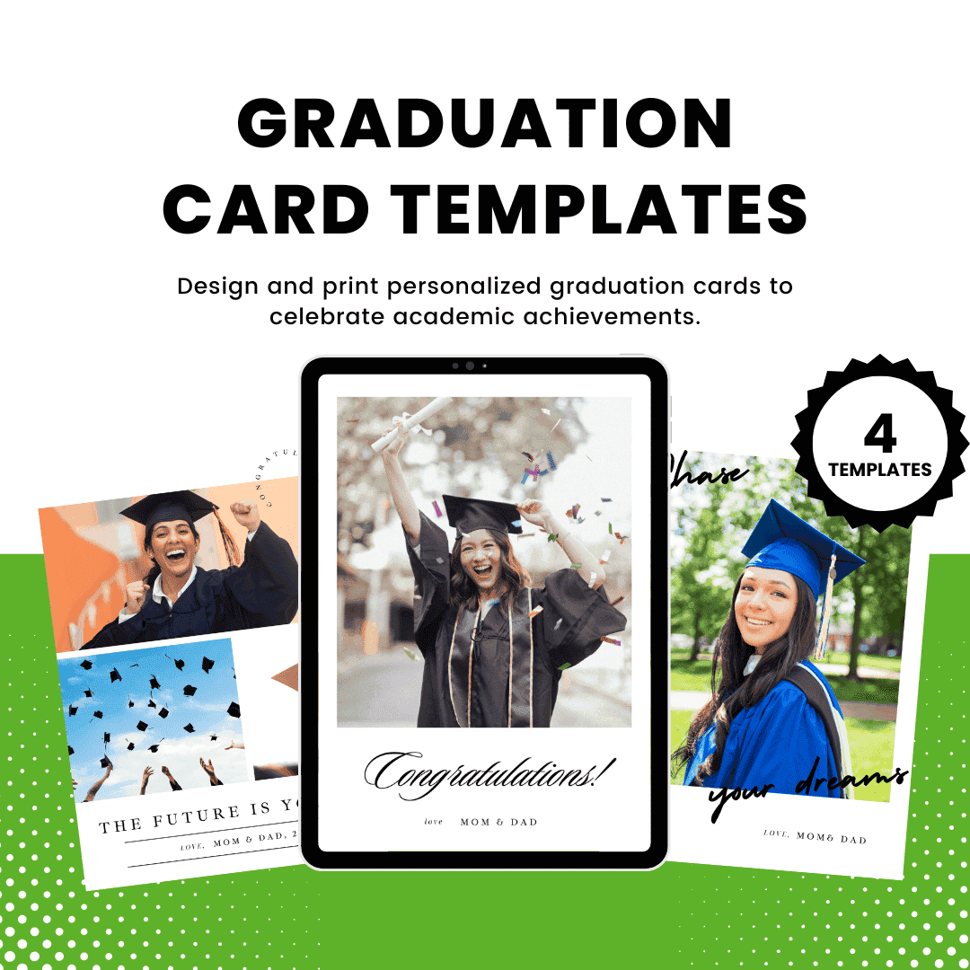 Graduated Card Graduation Card Templates – HobbyScool