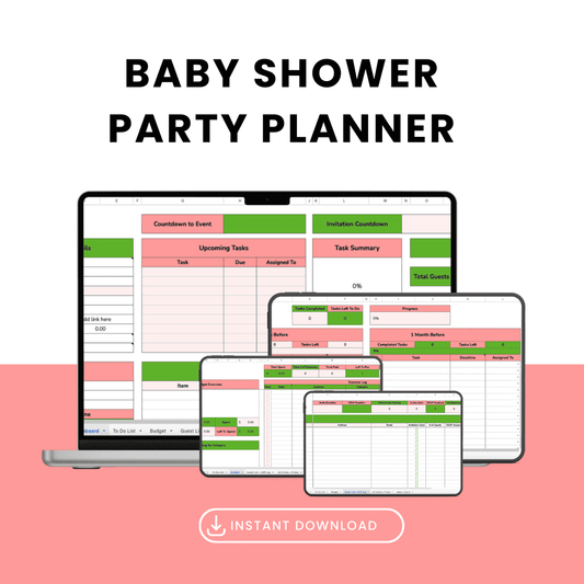 HobbyScool Baby Shower Party Planner Mockup
