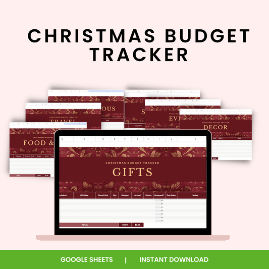 Christmas Budget Tracker Mockup
