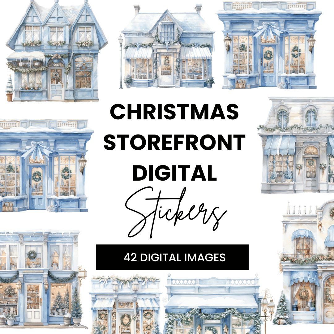 42 Christmas Storefront Digital Stickers