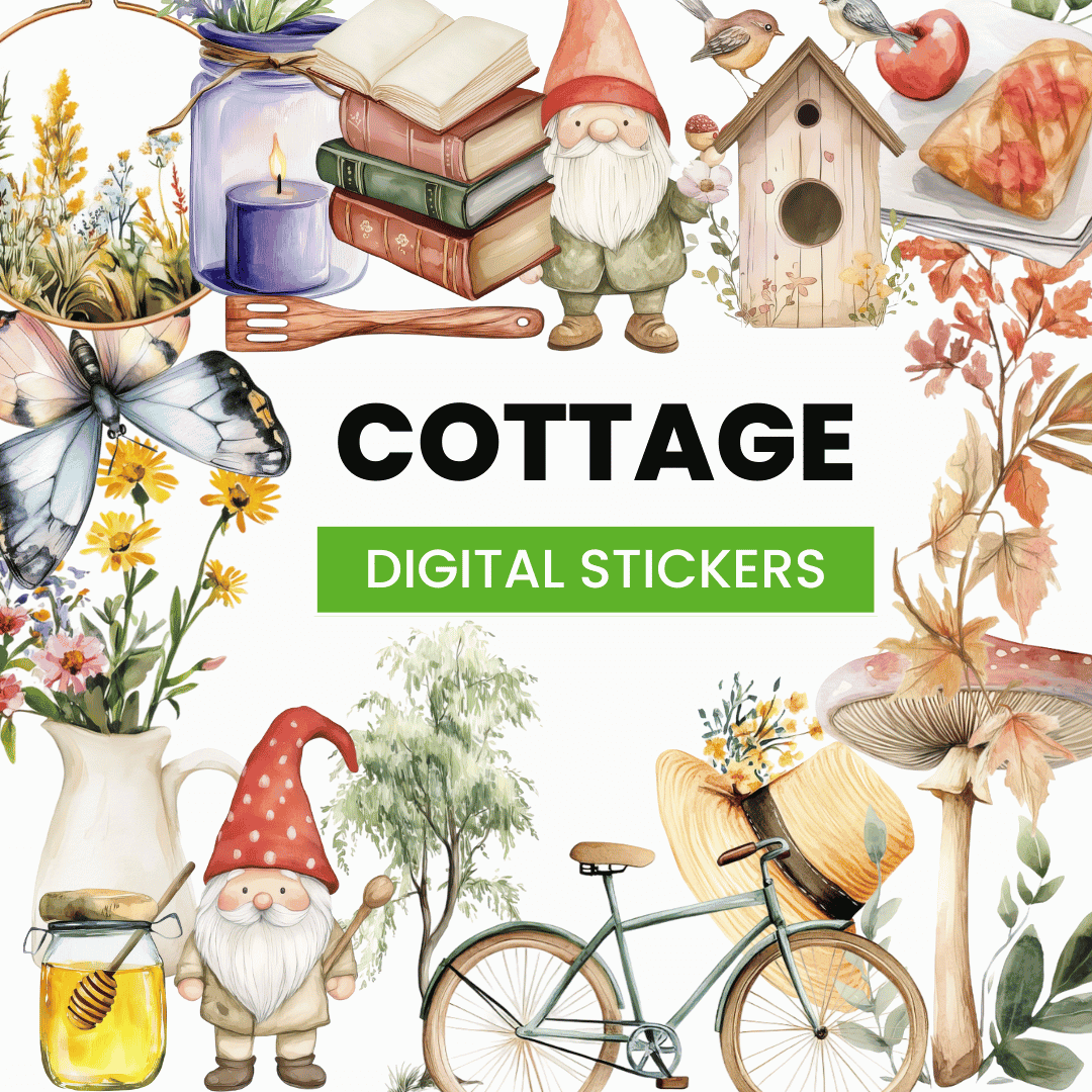 HobbyScool Cottage Stickers Mock-Up