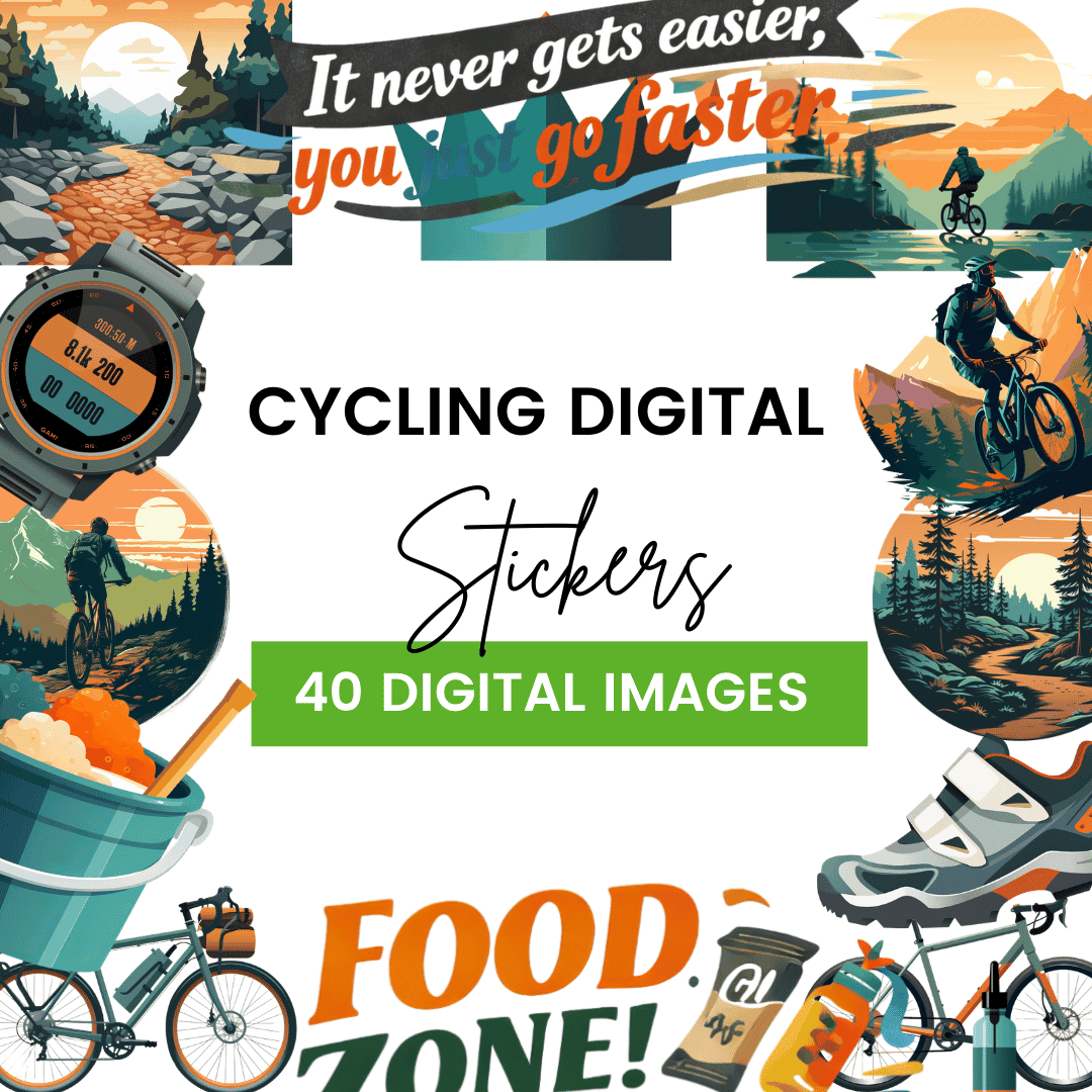 HobbyScool Cycling Digital Stickers Mock up