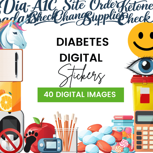 HobbyScool Diabetes Digital Stickers Mockup 2