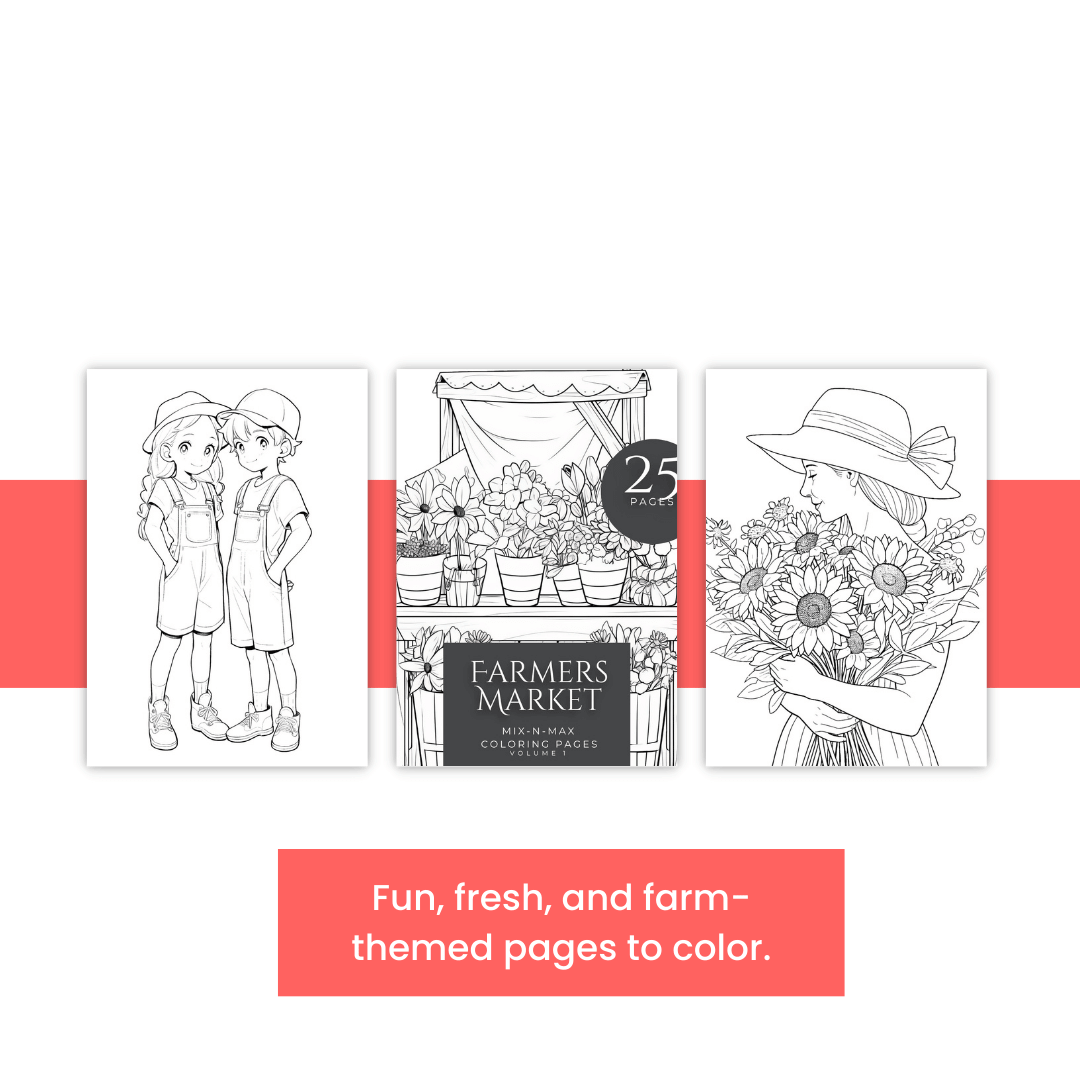 Farmers Market Coloring Book Mock up 1