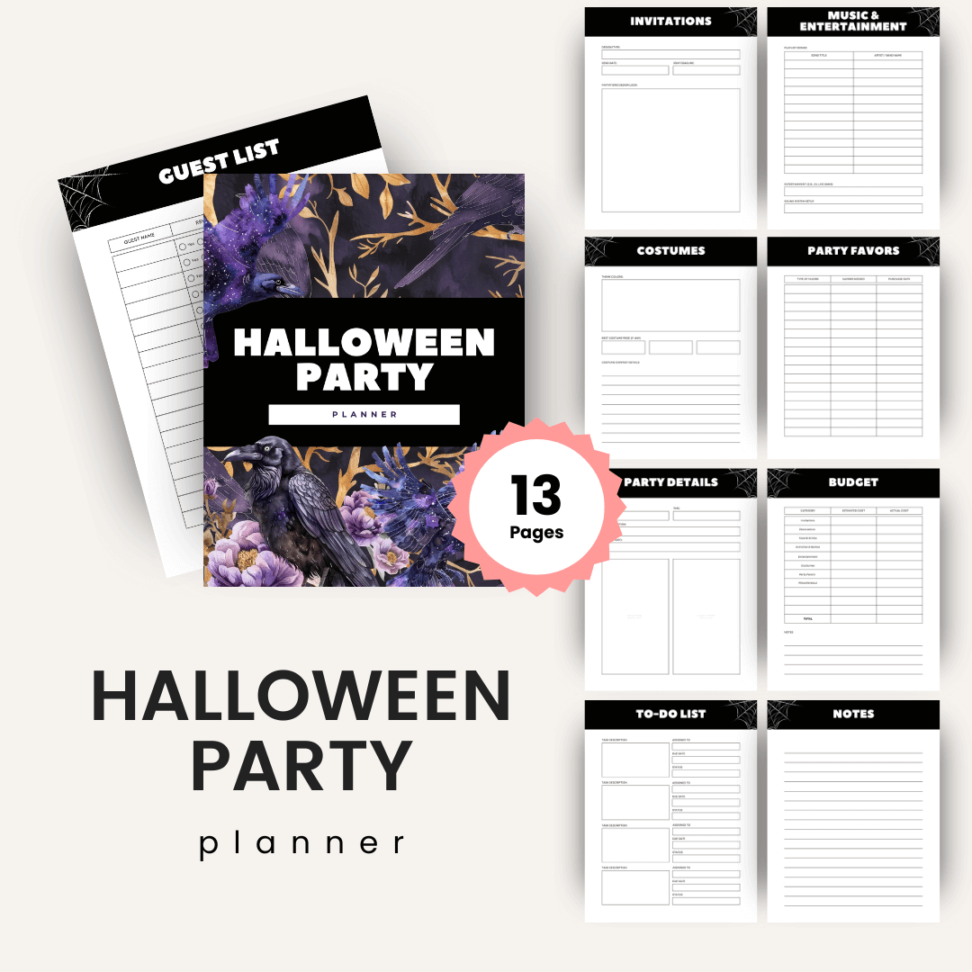 Halloween Party Planner Digital & Printable