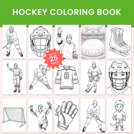 Hockey Coloring Book Mock up