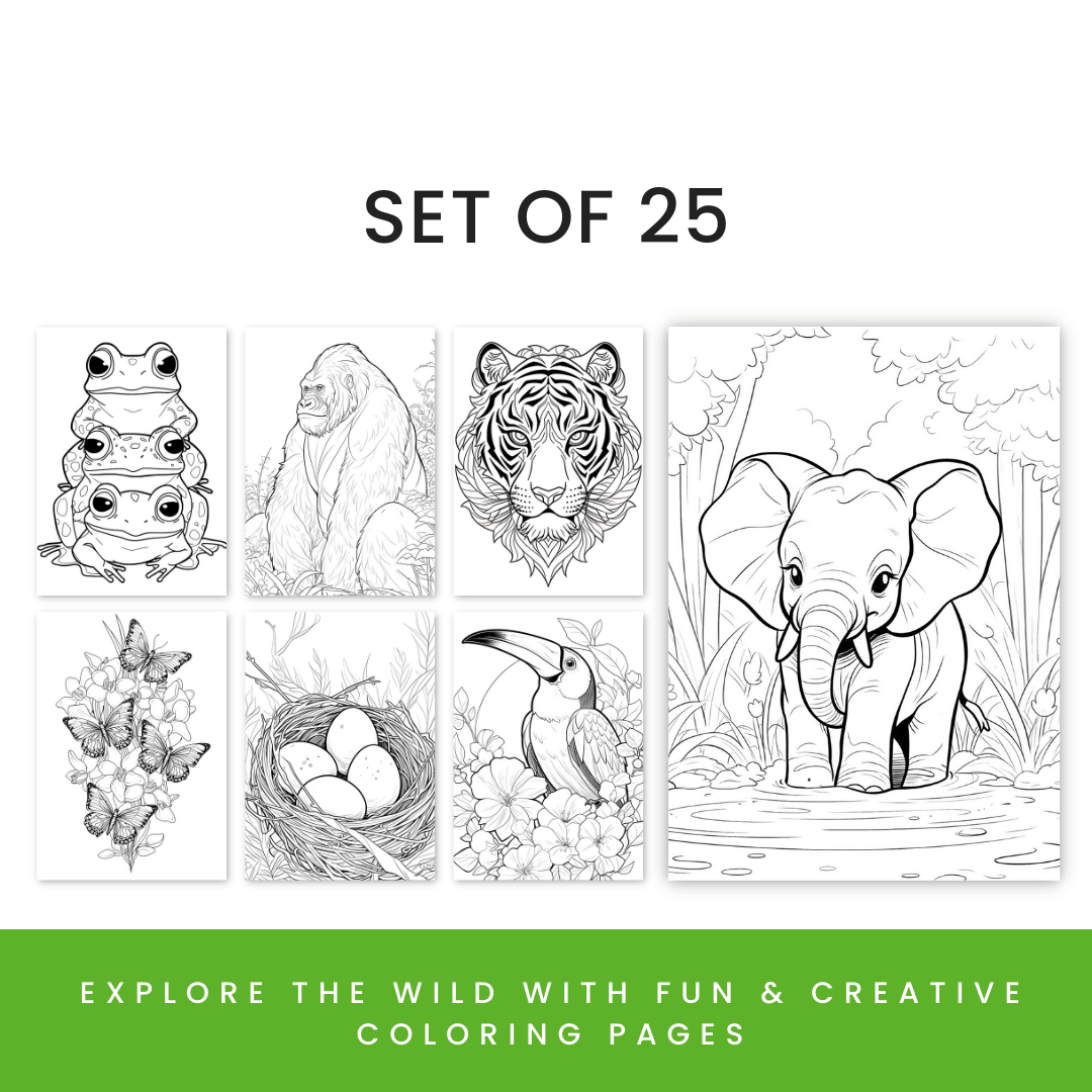 HobbyScool Jungle Coloring Book Mockup 1