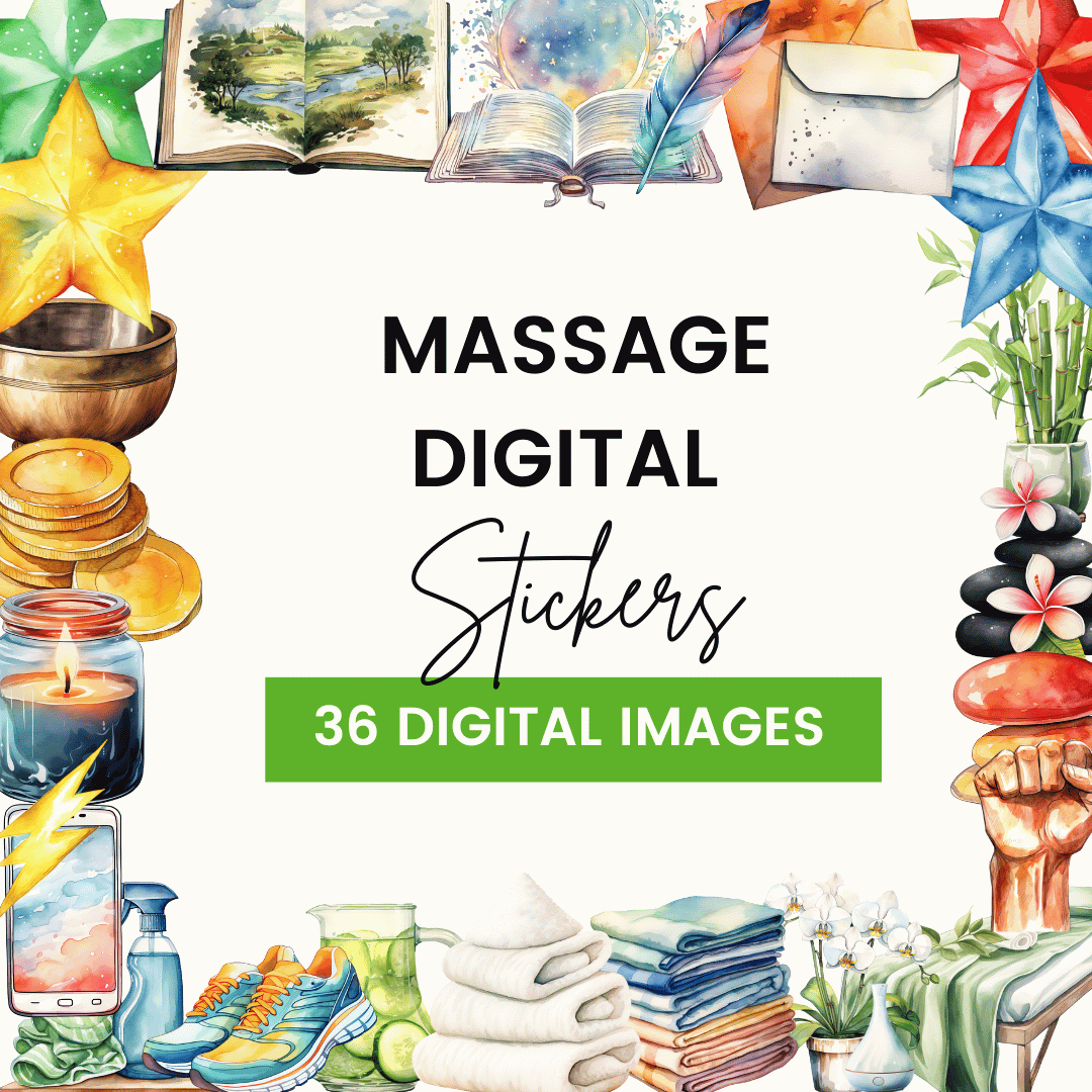 HobbyScool Massage Digital Stickers Mockup