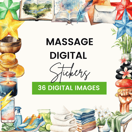 HobbyScool Massage Digital Stickers Mockup