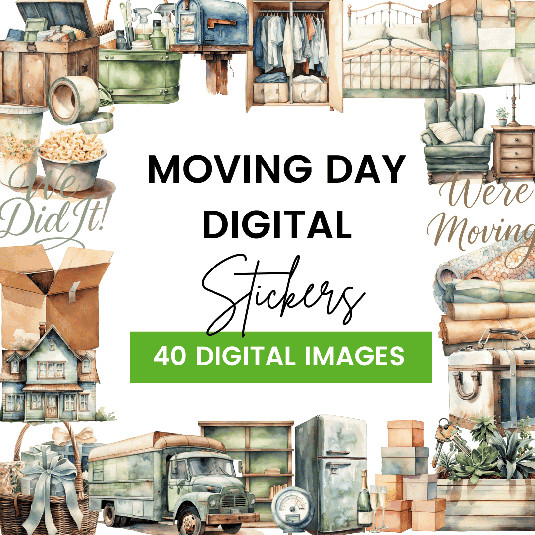 HobbyScool Moving Day Digital Stickers Mock up