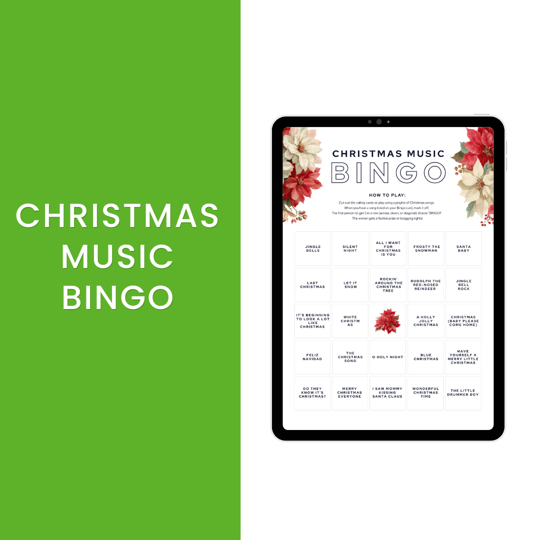 My Christmas Music Bingo Game Mock up