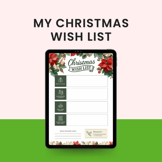 My Christmas Wish List Card Mockup