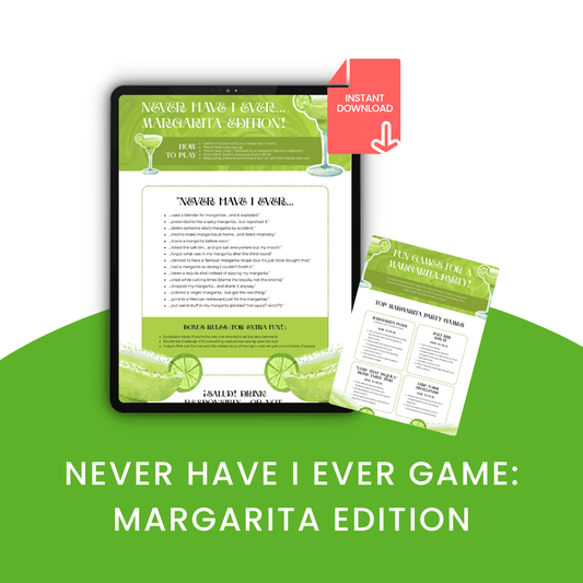 Never Have I Ever Game: Margarita Edition Template