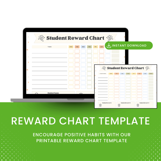 HobbyScool Reward Chart Template Mockup