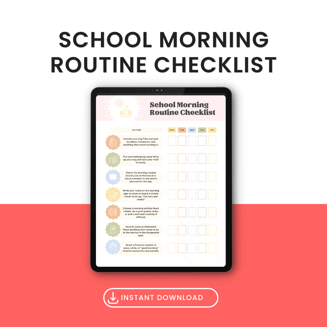 School Morning Routine Checklist