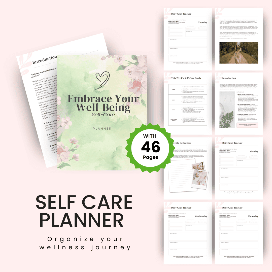 Self-Care Planner Mockup