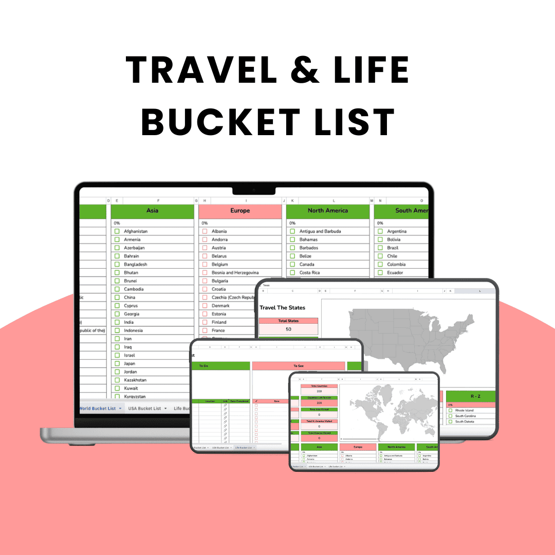 HobbyScool Travel & Life Bucket List Mock up