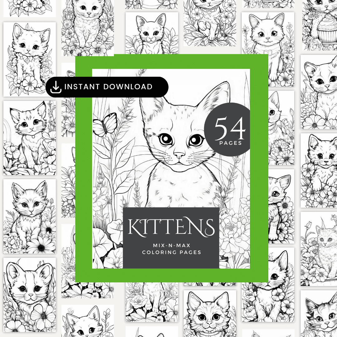 Kittens Coloring Book HobbyScool