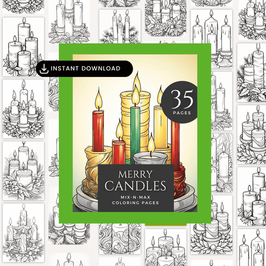 Merry Candles Coloring Book HobbyScool