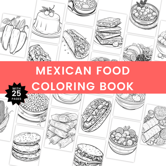 Mexican Food Coloring Book