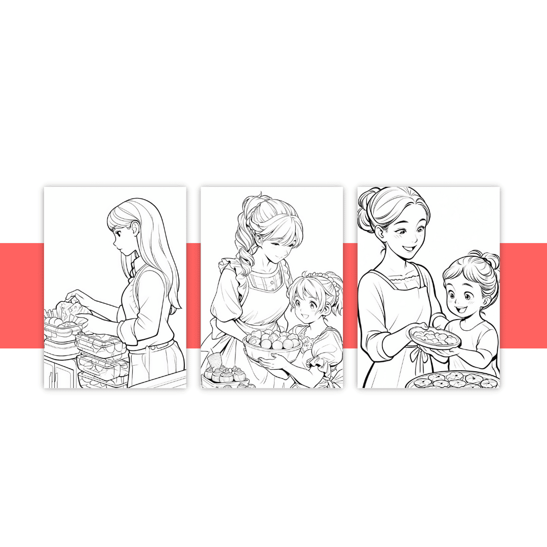 My Mom Coloring Book Template