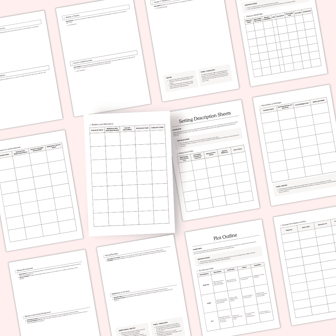 Novel Planner Images