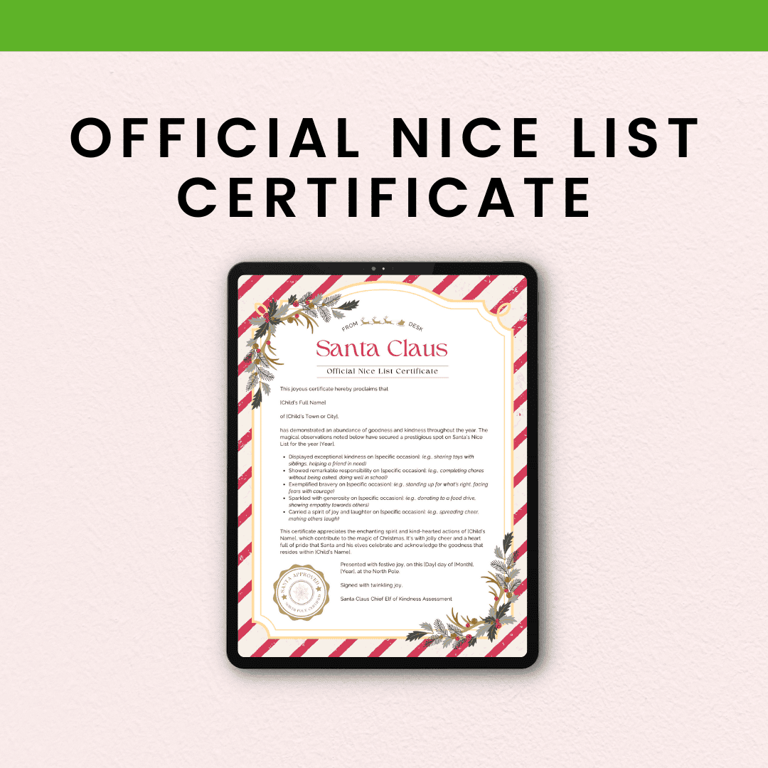 Official Nice List Certificate – HobbyScool