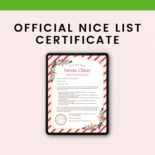 Official Nice List Certificate HobbyScool
