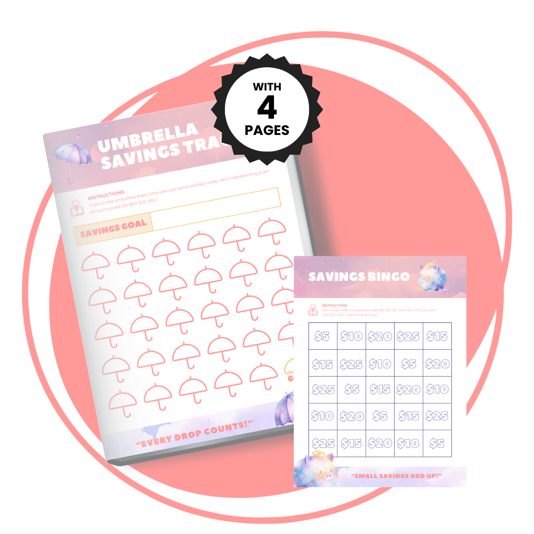 Rainy Day Fund Savings Challenge Template Images