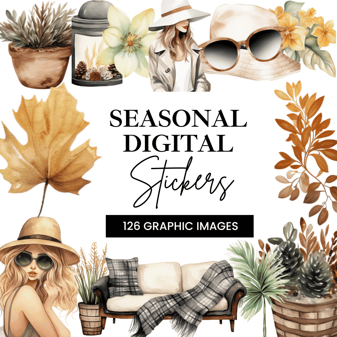 Seasonal digital stickers