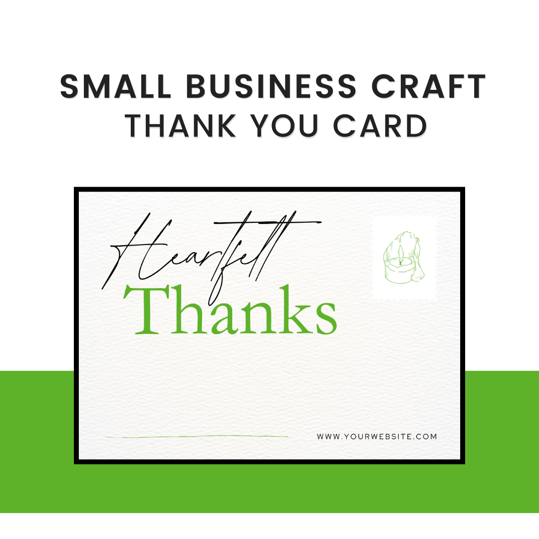 Small Business Craft Thank You Card