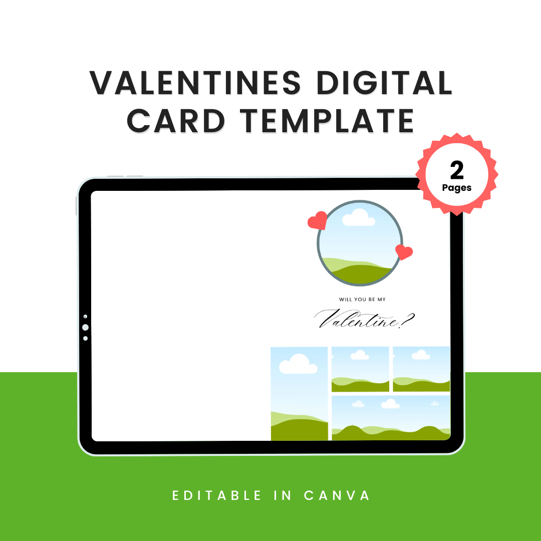 Valentine's Digital Card Template