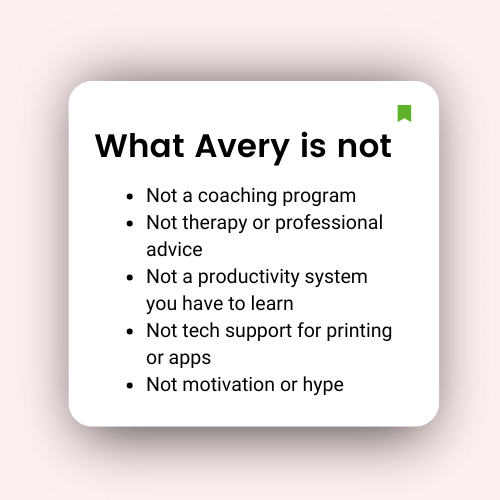 Avery — The HobbyScool Planner & Journal Companion GPT
