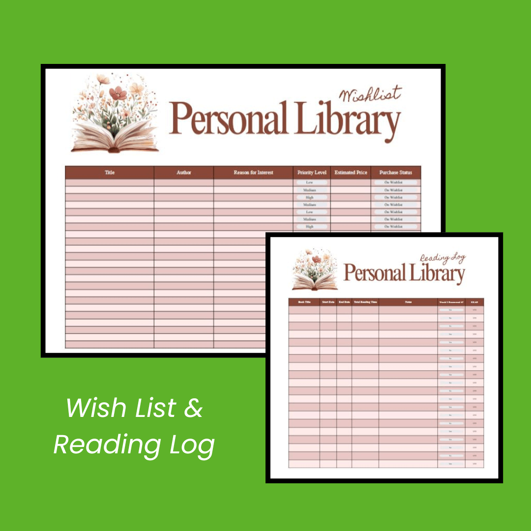 Wish List And Reading Log