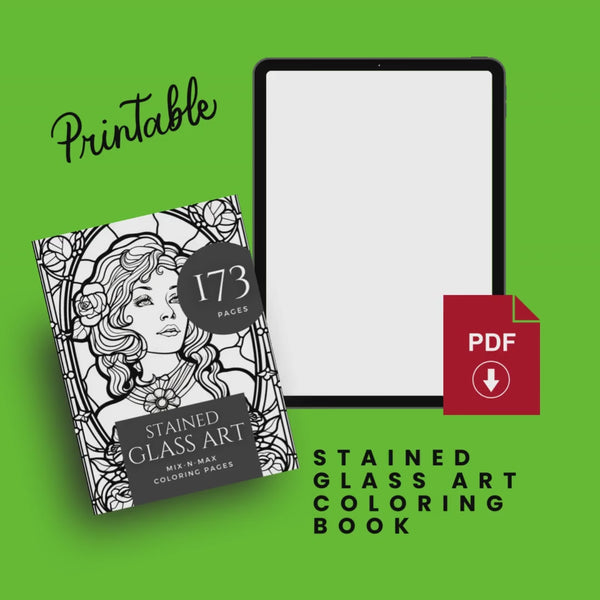 Stained Glass Art Coloring Book – HobbyScool