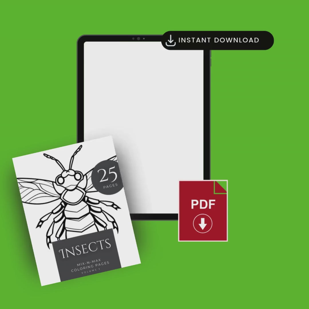 Printable Insects Coloring Book