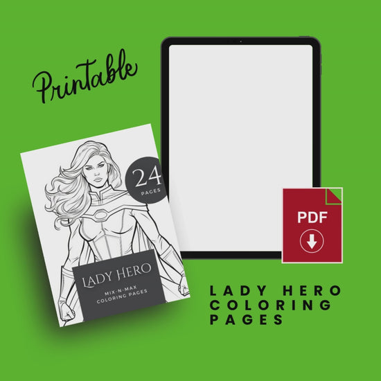 Lady Hero Printable Coloring Pages