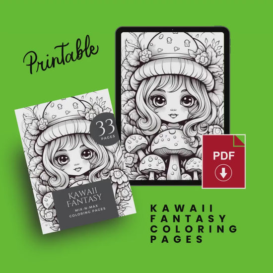 Kawaii Fantasy Printable Coloring Pages