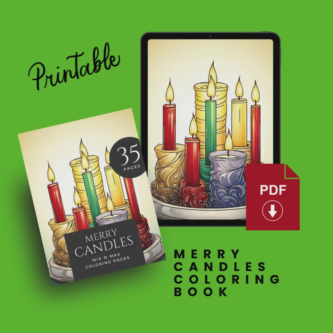 Merry Candles Coloring Book Video