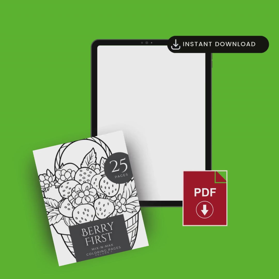 Printable Berry First Coloring Book 