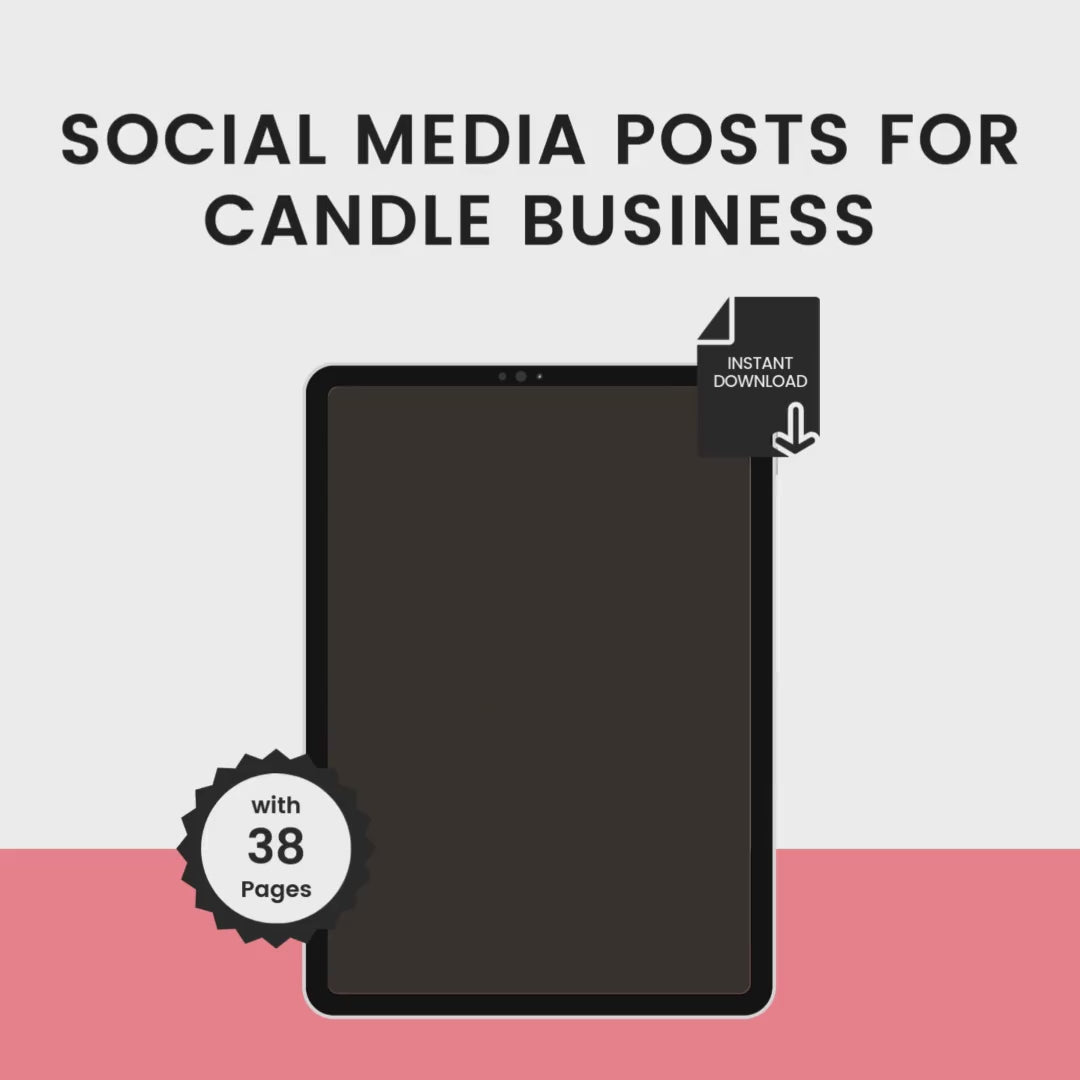 Social Media Posts For Candle Business