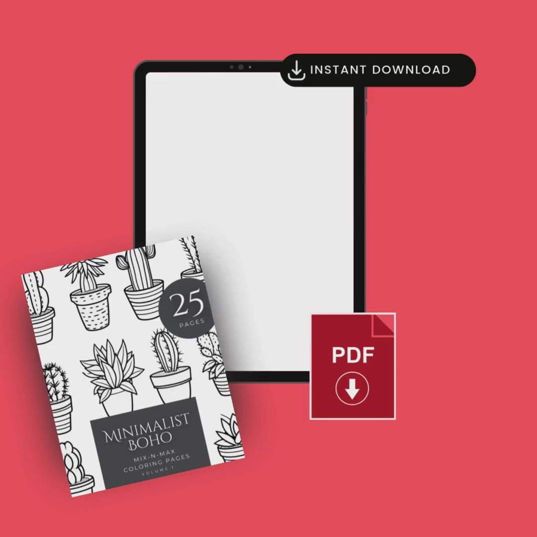 Minimalist Boho Coloring Book Video
