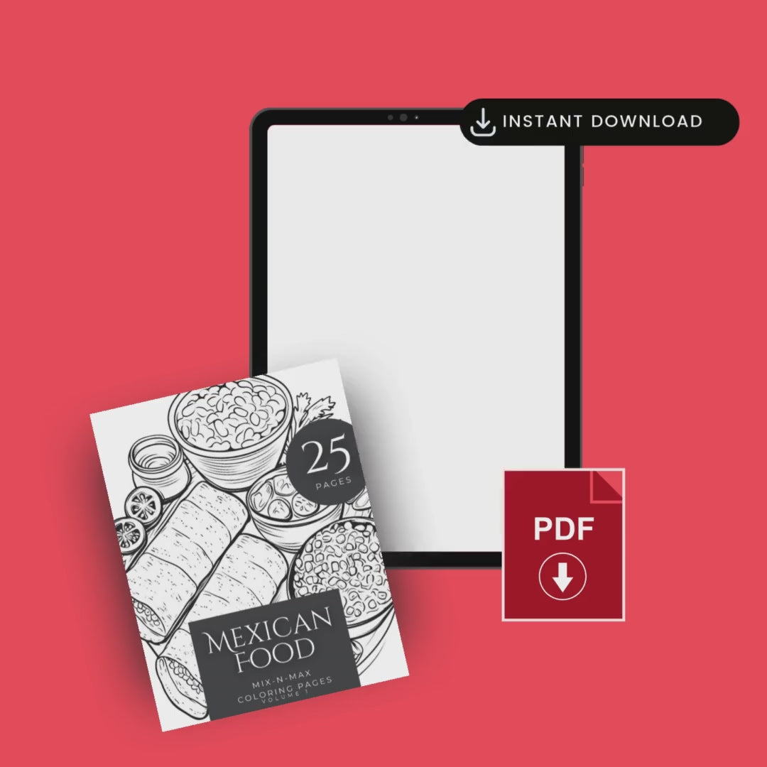 Printable Mexican Food Coloring Book