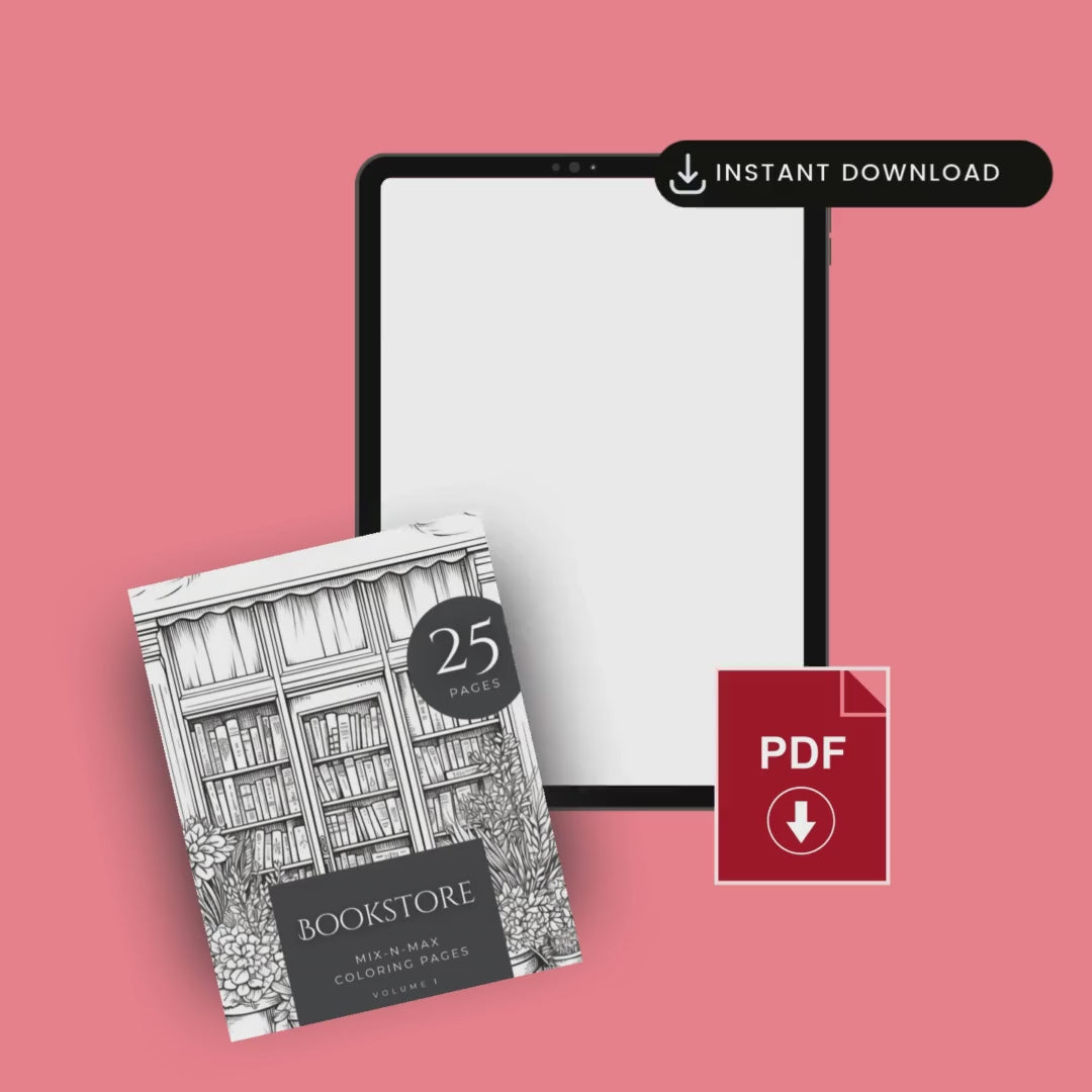 Printable Bookstore Coloring Book