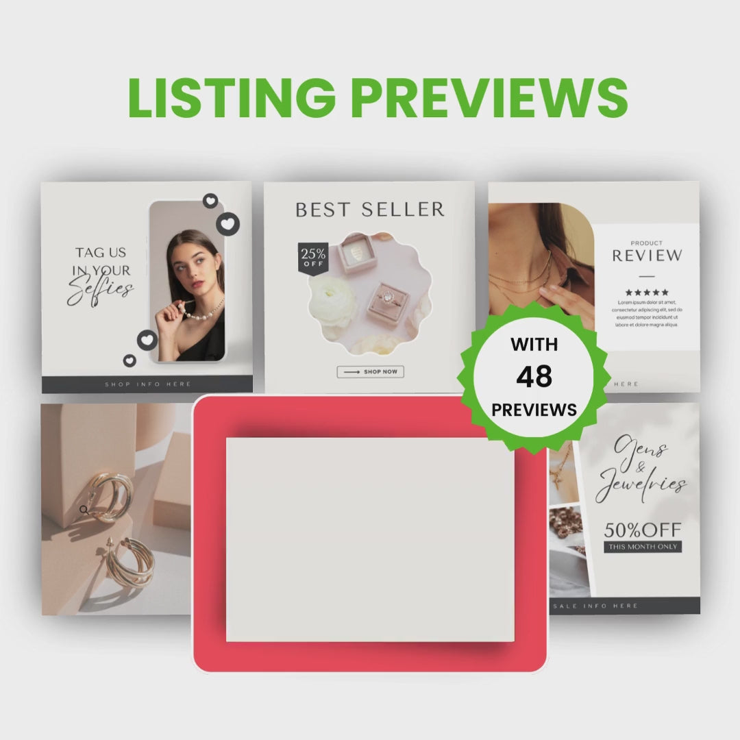 Etsy Shop Starter Kit Listing Previews